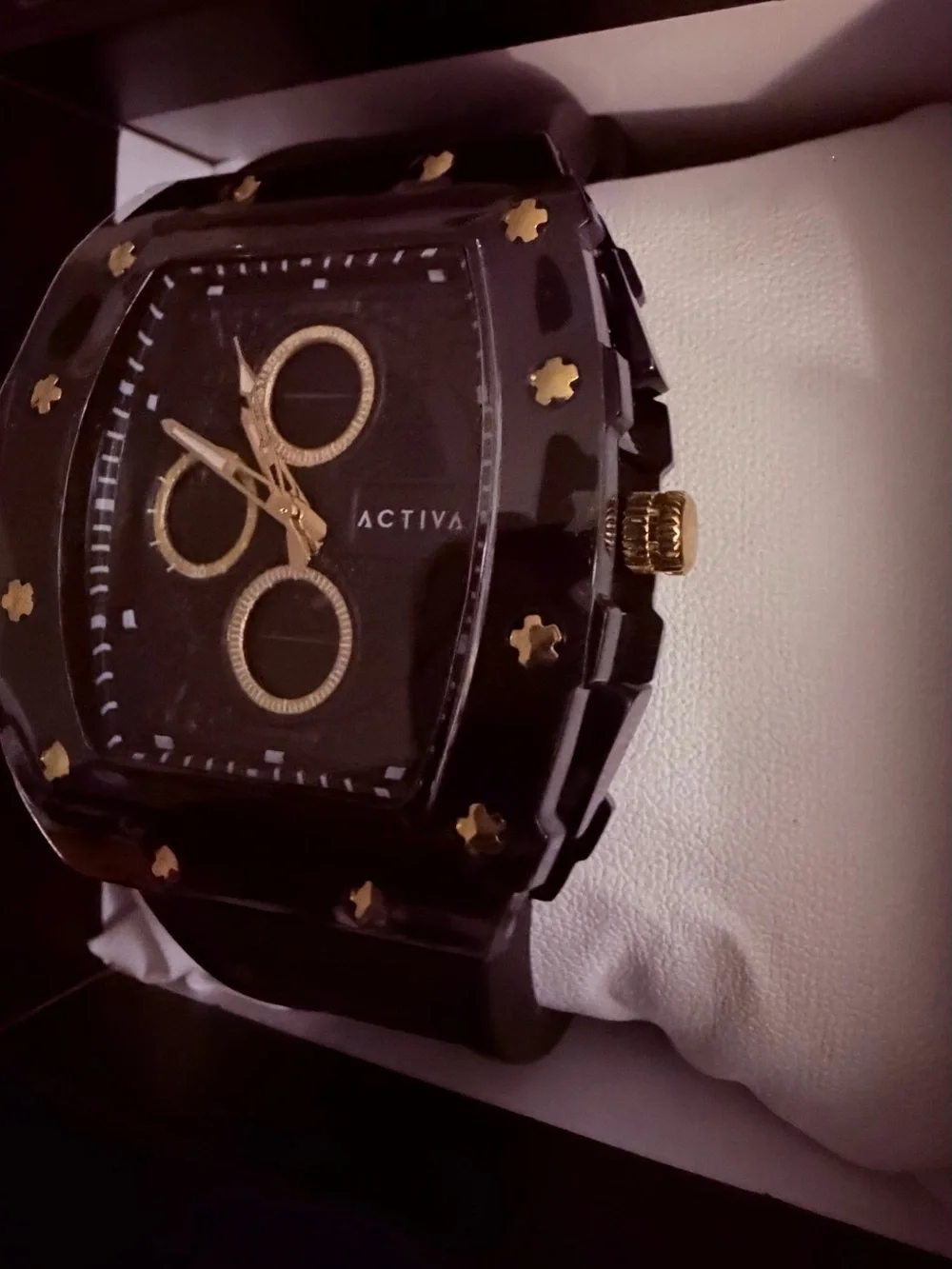 ACTIVA Invicta Black and Gold Chronograph Watch